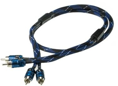 Scosche EFX Delta D20 2-Channel Multi-Core Twisted Pair RCA Interconnect Audio Cables - 2CH OFC Car Stereo Connector Cable - 20 Foot Male to Male