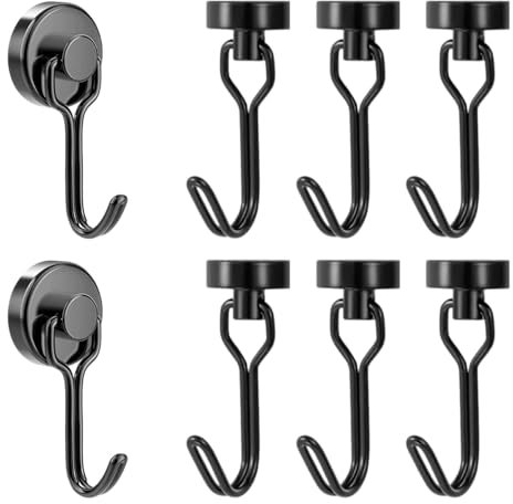 HDGSAFD Lot de 8 crochets magnétiques pour camion, réfrigérateur, cuisine, porte-manteau magnétique