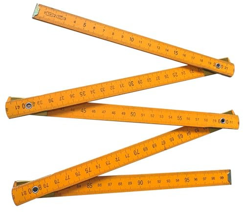 Bâton de mesure pliable – Règle pliante en bois de 1 mètre | Bâton de mesure à échelle métrique pour la précision | Règle pliante portable pour le dessin, l'architecture, l'artisanat et le design.