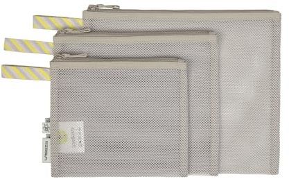 LÄSSIG Wickeltaschen Zubehör Set 3-teilig, Organisations Netztaschen für unterwegs/Mesh Bags Set beige