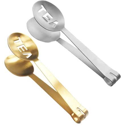 Mikikit 2 Pinzas Para Té Accesorios Para Bebedores De Té Exprimidor De Té Pinzas Para Bolsitas De Té Prensa Para Bolsitas De Té Colador De Té Accesorios Para Barra De Té Soporte