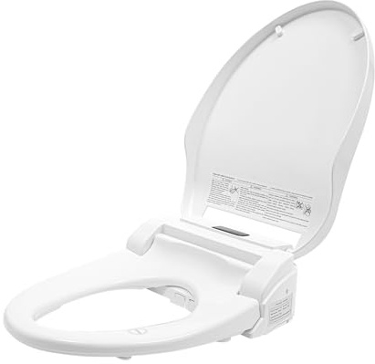Intelligent smart toalettsits med fjärrkontroll, WC multifunktion uppvärmd toalettsits japansk toalett dusch bidé tillbehör med munstycke 32°C/36°C/40°C vattentemperatur, V-formad