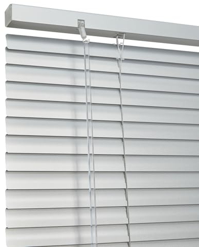 Warmiehomy Aluminium Venetian Blinds for Windows, Venetian Window Blinds 70 * 130cm, 25mm Slat, Easy Fit Trimmable Fitting Window Shutters, Light Filtering & Privacy Control for Home Office, Sliver
