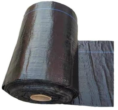 Vilgftyiet Tissu de barrière en polypropylène résistant aux déchirures et aux UV pour lutter contre les mauvaises herbes dans le jardin, les parterres de fleurs et les allées, noir, 3 x 5 m