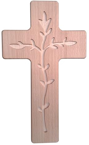 Kaltner Präsente - Crocifisso da parete in vero legno, 18 cm, realizzato in stile moderno per la parete in calendula del Sud Tirolo, idea regalo