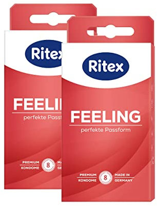 Ritex Feeling Kondome - Perfekte Passform - für ein intensives hautnahes Gefühl, 16 Stück, Made in Germany