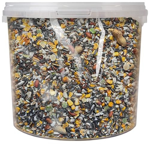 SQUAWK Premium Parrot Food NO1 Energy & Protein Mix | Nutritious Wild Garden Bird Feed | Additive Free Cleaned to 99.9% Purity | Provides Both Mental and Physical Stimulation (10L Tub)