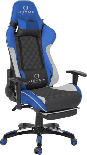 Ultimate Gaming Orion Stol Gaming, Polyuretan, Blå, Vit och Svart, Stor