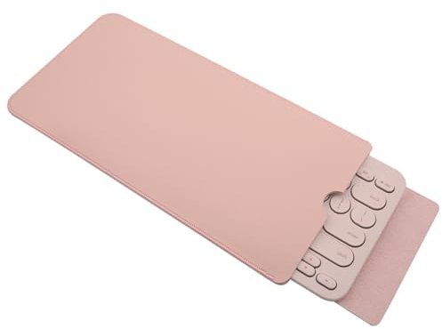 Custodia per Tastiera, Custodia per Tastiera Portatile in Ecopelle, per Borsa per Tastiera Antiurto K380, Resistente all'Usura, Leggera, di Piccole Dimensioni(Rosa)