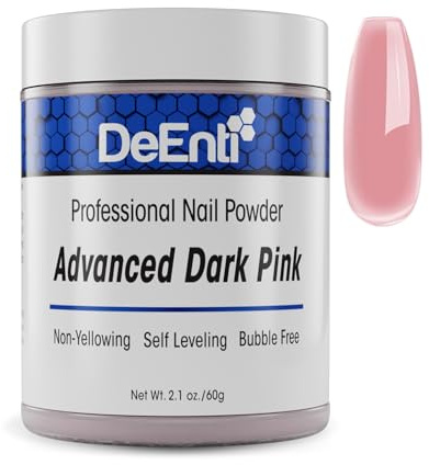 DeEnti Acrylic Nail Powder - 2oz Dark Pink|Professional Grade, Bubble-Free Acrylic Powder for Nails | Long-Lasting, Chip-Resistant Nail Acrylic Powder for Carving, Extensions & Fake Nails