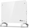 TRESKO® Glaskonvektor Elektroheizung | Glasheizung elektrisch | Konvektor Heizung Heizkörper | Elektroheizkörper Stand- oder Wand Heizung (Weiß / 1500 Watt)