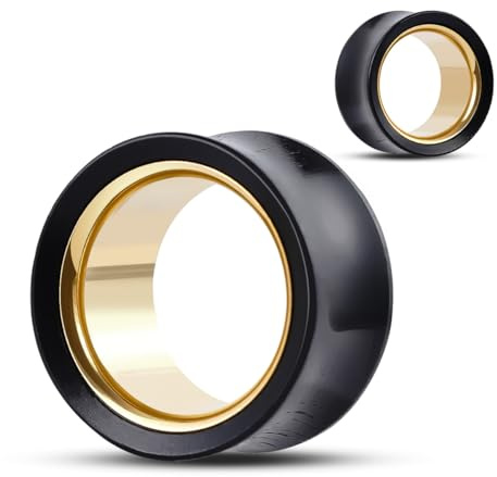 COOEAR Boucles d'oreilles évasées en forme de selle et tunnels en bois avec logo étoile