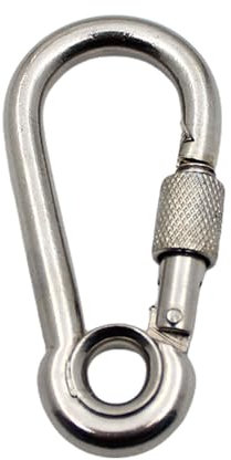 Lot de 2 mousquetons robustes pour fermeture à vis, boucle de portail, maillons rapides, anneaux de verrouillage pour camping, randonnée