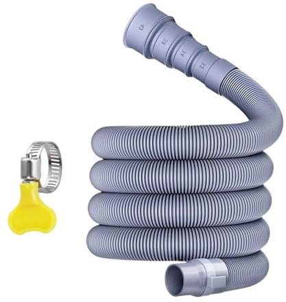 Kit de manguera de desagüe para lavavajillas, kit de adaptador de manguera de desagüe para lavadoras, juego de extensión de lavavajillas, incluye mangueras y mangueras para lavadoras, 3/4/5 m