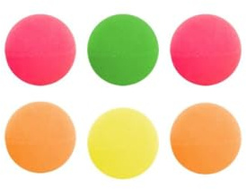 Paris Prix Lot de 6 Balles Rebondissantes Fluo 3cm Multicolore