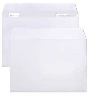 Clairefontaine 2542C - Packung mit 50 Umschlägen weiß C5-162x229mm, vertraulich, selbstklebend, 90g, 1 Pack
