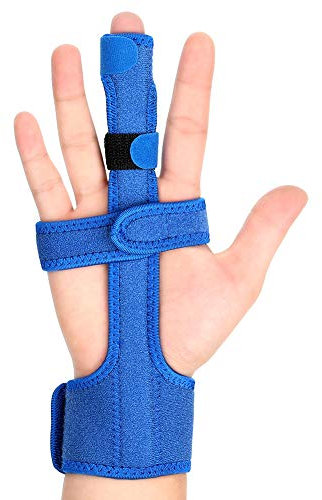 Fingerschiene, Fingerschiene Mittelfinger Sehnen, Trigger Fingerschiene Handgelenk und Finger Knöchel Immobilisierung mit Aluminium-Stütze für Tenosynovitis Sport Verletzung Kapselriss