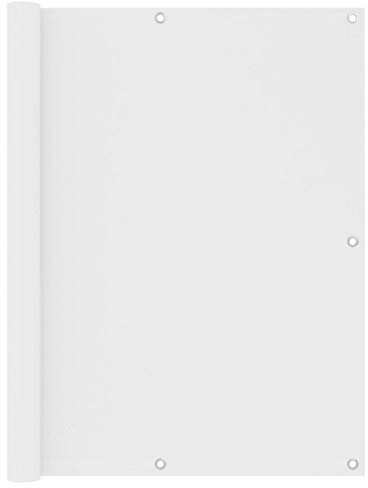 Bussandri Exclusive - Balkon-Sichtschutz Weiß 120x600 cm Oxford-Gewebe