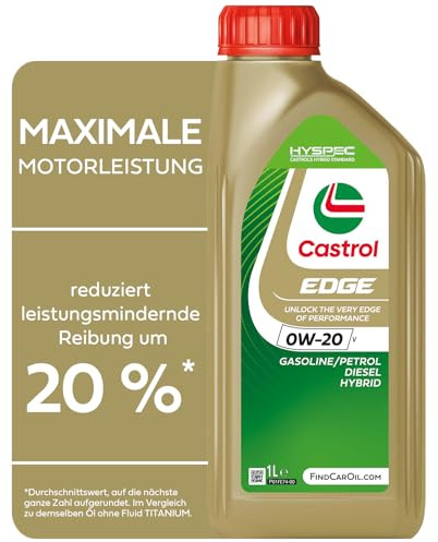 Castrol EDGE 0W-20 V Fullt Syntetisk Motorolja, 1L