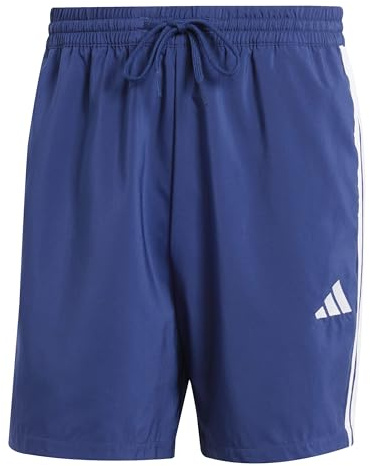 adidas Men's Essential Three Stripes Chelsea Short, Dark Blue/White, L