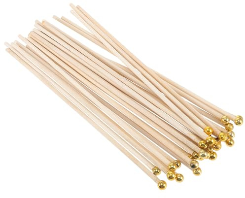 DOITOOL 50 pièces Hampe Bois Naturel pour Drapeaux de Festival et Événements Sportifs Accessoires Durables pour Fixation et Décoration