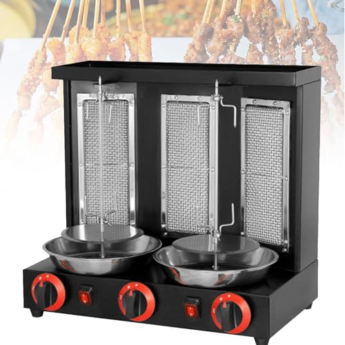 Parrilla vertical para kebab con tostador giratorio, cocina de gas de encimera para giroscopio y doner, máquina de asador profesional