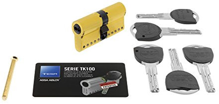 Tesa Axe Abloy - Cylindre de haute sécurité, TK100, double embrayage, levier court