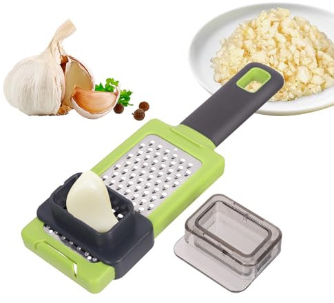 Oemmn Knoblauchschäler Knoblauchpressen mit benutzerfreundlichem Griff und Hut Knoblauchschäler und Knoblauchreibe Knoblauchhacker Garlic Crusher für Knoblauch Paprika Zwiebeln