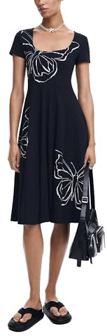 Desigual Robe en Tricot À Manches Courtes pour Femme Robe Femme (Lot de 1)