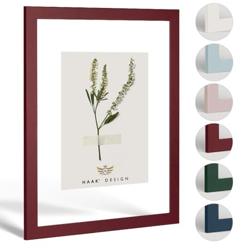 Haak Cornice con doppio vetro Miko Rosso scuro 30 x 40 cm Doppio vetro - Doppia vetratura Cornice per foto Cornice colori pastello Pastello