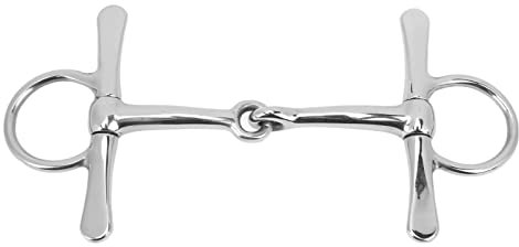 NDNCZDHC Trensengebiss Mit Voller Wange Für Pferde, Edelstahl-Pferdegeschirr, Reitpferdegebisse, Garten- Und Landwirtschafts-Pferde-Kaumaulrolle Für 125-mm-Pferdemaul
