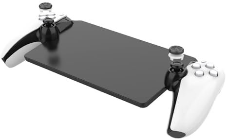Hzxkqmil Joystick Caps for Playstation Portal Remote Player, Thumbsticks 1 High-Rise & 1 Mid-Rise Concave Thumbs Grips Anti-Slip Accessories Thumb Stick Caps for Playstation Portal (Black)