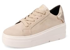 QUEEN HELENA Sneakers Casual Baskets Platform Léger Femme X29-15, X33 9 Beige, 40 EU