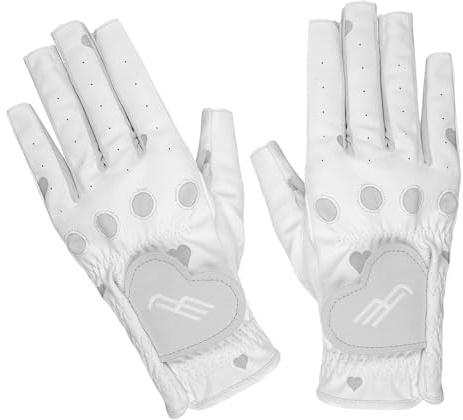 Zambuph Guanti da golf da donna in pelle PU, flessibili, antiscivolo, traspiranti, morbidi, per palestra, rosa 19, Grigio, Digitare 22