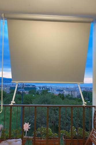 Telo Tenda da Sole in PVC Impermeabile su Misura – Ricambio per Tende da Esterno con Tondini, Bordi Rinforzati e Volant – Antimacchia, Resistente a Sole, Pioggia e Salsedine – Vari Colori