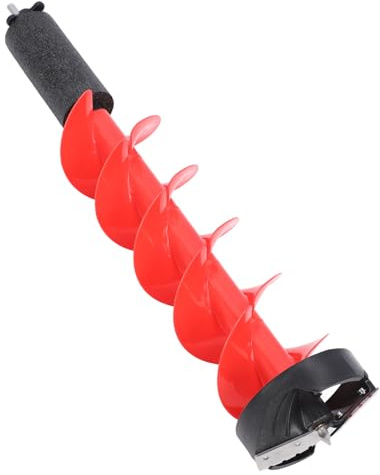 VBESTLIFE Taladro de Barrena de Hielo de 8 Pulgadas, Broca de Barrena de Hielo Eléctrica de 28 Pulgadas de Longitud con Dispositivo Flotante para Pesca en en Aguas Profundas