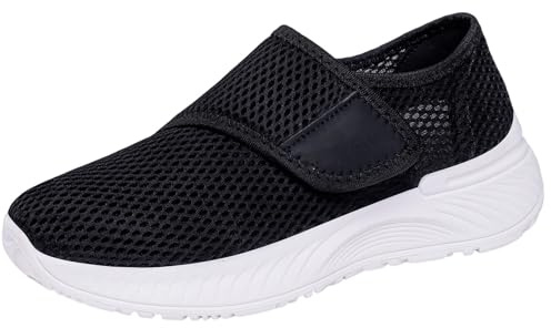 Ortopediska skor för damer, fodrade sommarskor, ventilerande sneakers, lätta sportskor, breda H löparskor, damskor slip-skor, bekväma hälsoskor, sommarsneakers, promenadskor