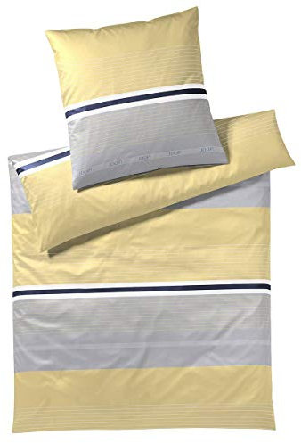 JOOP! Bettwäsche Fit lemon Kissenbezug einzeln 80x80 cm