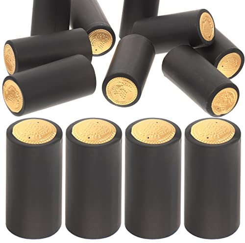 NUOBESTY Lot de 200 bouchons de bouteille de vin rouge capsules de bouteilles de vin Housses de vin pour bouteilles rétractables Décoration Capsule Tube thermorétractable en polyvinyle