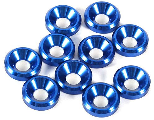 Rondelles à Tête Fraisée, Alliage D'aluminium M3 Royal Blue, 10pcs, Outils Matériels par Matériau avec Traitement de anodisé pour L'aspect de Finition