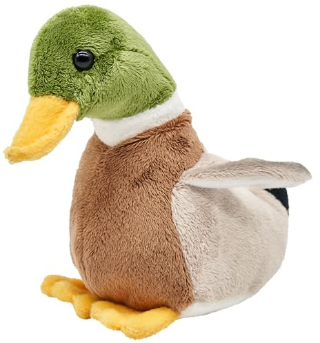 Uni-Toys – anka (utan röst) – 16 cm (längd) – plyschfågel – plyschdjur, gosedjur, gosedjur