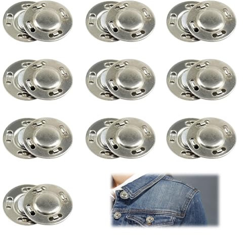 HAFRILY 10 Paar Druckknöpfe ohne Nähen Magnetverschluss Tasche Magnetknöpfe Annähen Knopf für Taschenverschlüsse Jewelry Magnetknöpfe DIY Needlework Magnetverschluss Tasche Accessories (Hellweiß)