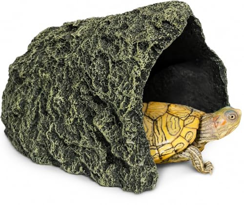 Cachette en résine surdimensionnée pour reptiles et amphibiens. Idéale pour la tortue, les lézards, les dragons barbu, les geckos léopards, les serpents, les petits animaux, pour aquarium et terrarium