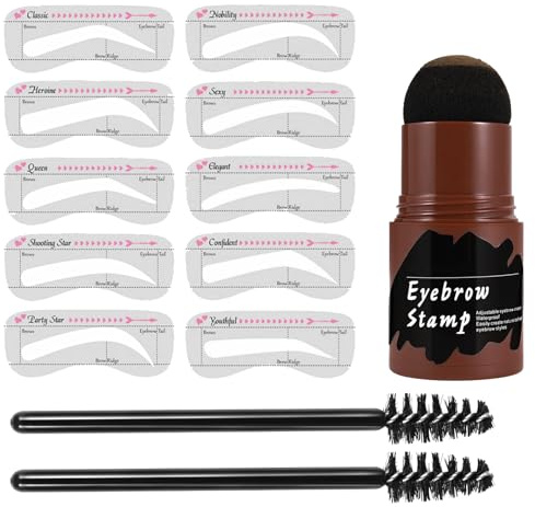 Kit de tinte de cejas para los ojos | Plantilla de ceja 10 piezas plantilla de cejas | Plantillas de cejas, sello de cejas para mujeres, niñas, todos los días, hogar