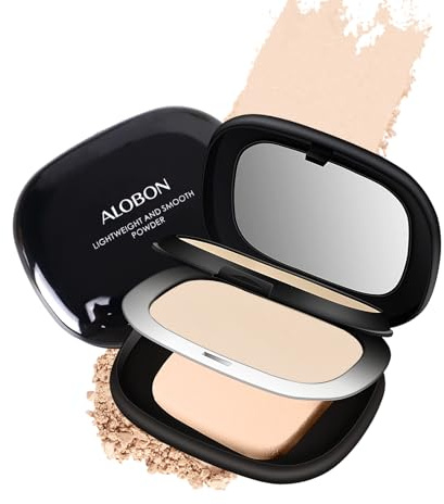 DOINEUFL Fond de teint en poudre pressée multicouche, translucide pour le contrôle de l'huile et finition mate naturelle, durable, léger, respirant, avec miroir compact | Poudre minérale pour toutes