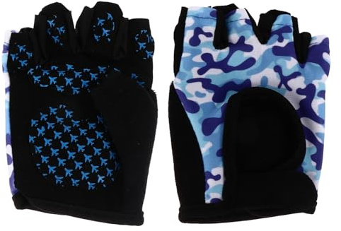 Supvox Halbfingerhandschuhe für Outdoor Radfahren mit Rutschfestem Composite Material und Atmungsaktivem Leichtem Design für Jungen und Mädchen