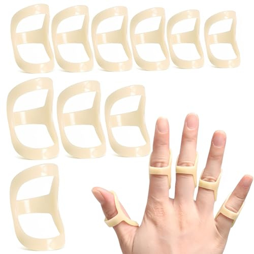 JHAZUN 10Pcs Férula Dedo,Ferula Dedos Mano Con Artrosis,Para Dedo En Gatillo Cómoda,Soporte Pulgar Para Soporte Y Protección de La Artritis
