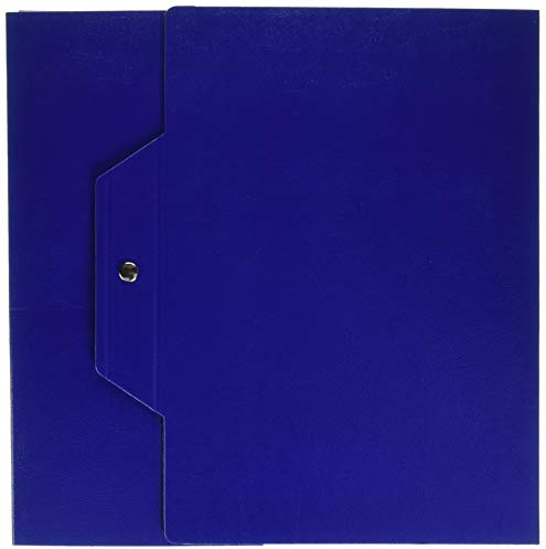 Brefiocart 020E7615.BS Cartella Progetti con Bottoni, Blu Scuro, Dorso 10, 25 x 35 cm, 5 pezzi