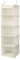 BrilliantJo Hanging Storage with 5 Shelves Wardrobe Closet Organiser, Storage Shelves Unit with 6 Pockets for Clothes - Beige(30 x 30 x 108cm)