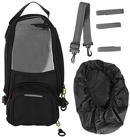 Bediffer Motorrad Motor Tankrucksack, wasserdichter Tank Tankrucksack Magnet Navigation Satteltasche Gro?er transparenter Fensterrucksack